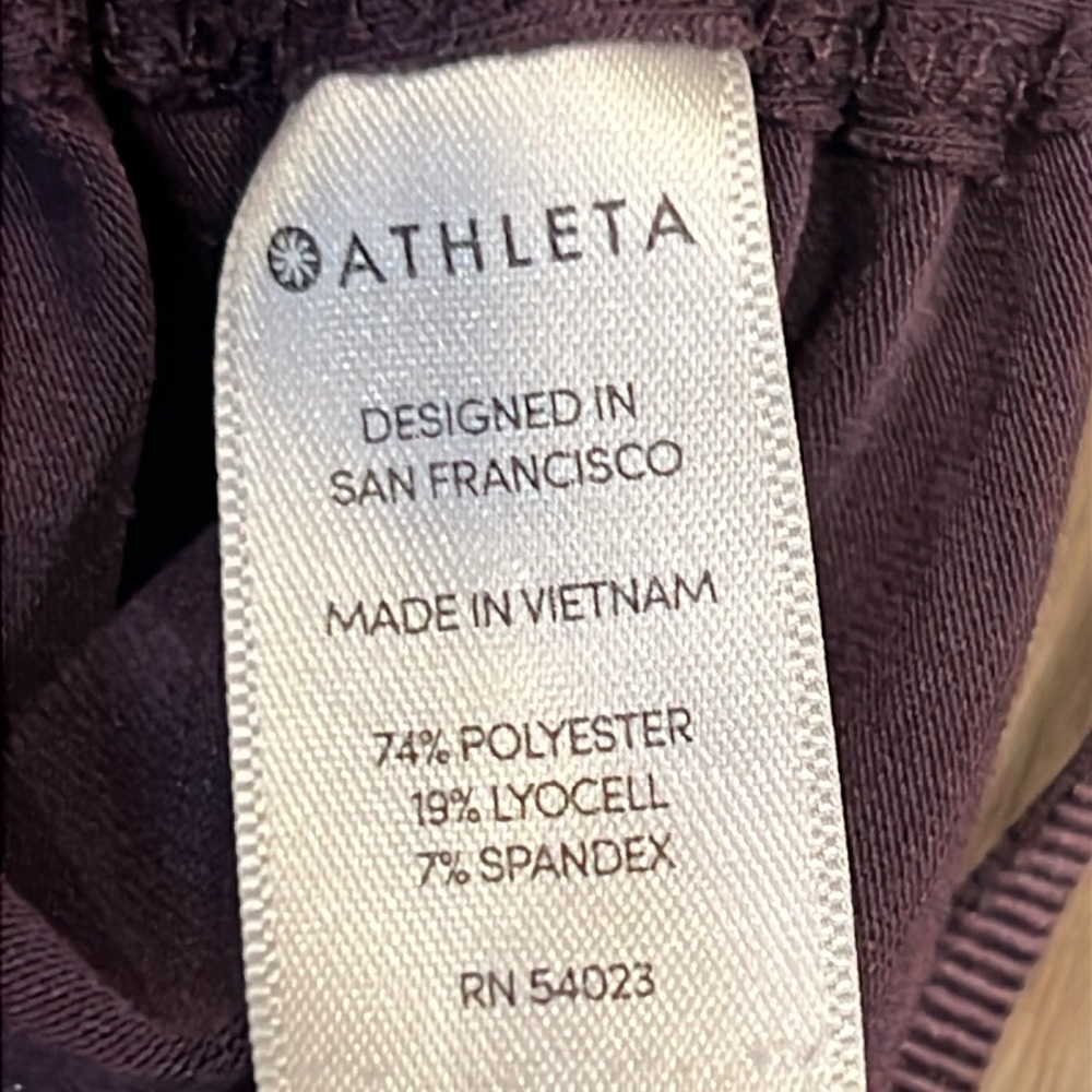 Athleta Racerback Tank Top Size Small Plum Purple Cinched Sides w/Ties - Picture 8 of 10